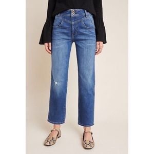 🆕 Anthro Ultra High-Rise Seamed Straight Jeans